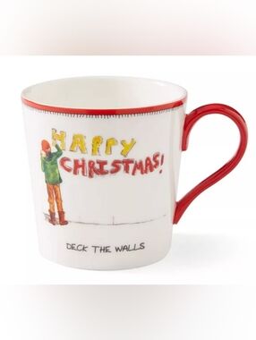 Kit Kemp for Spode - Christmas Doodles Deck The Walls Mug